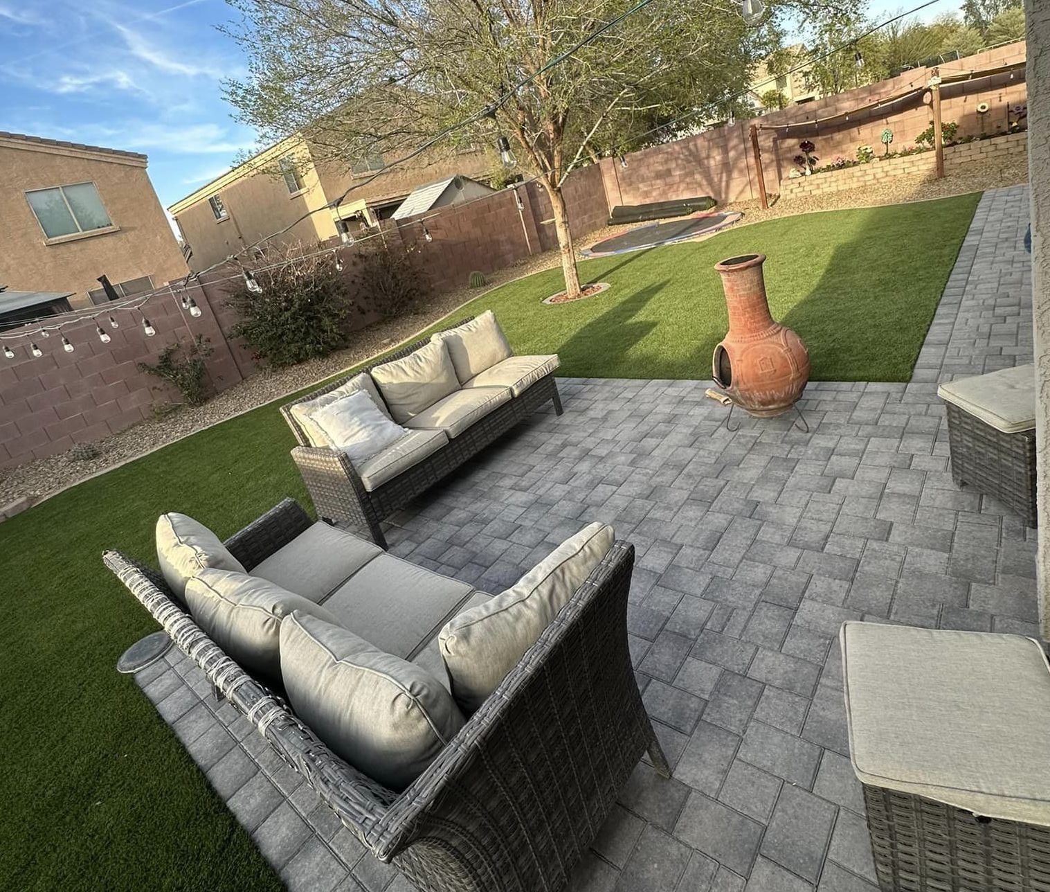 Fall Backyard Ideas: How Pavers and Artificial Turf Elevate Your Outdoor Living — Green Forever Arizona blog post header image