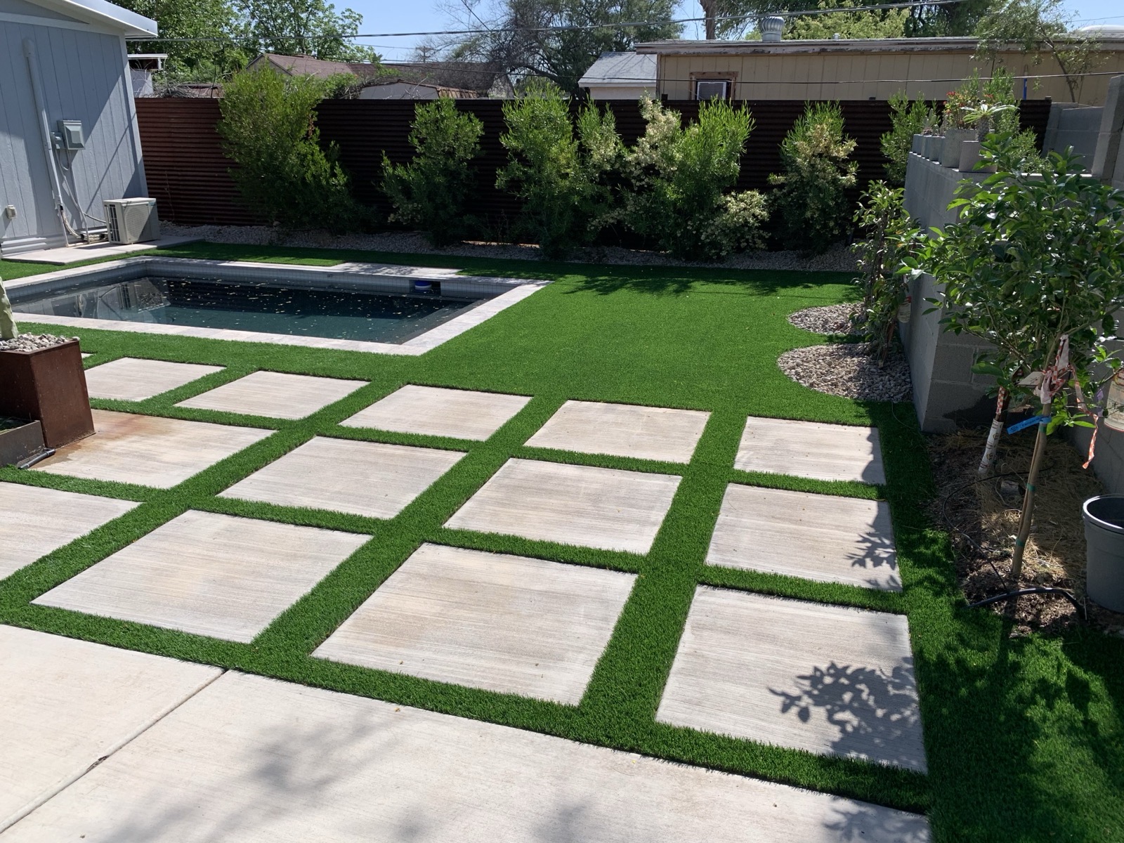 Before-and-after Arizona backyard transformation by Green Forever Arizona