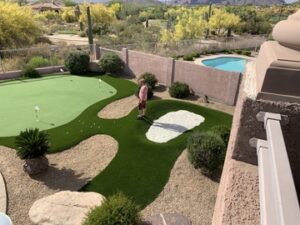Custom Putting Greens for Golf & Putt Pong for backyards in Phoenix home