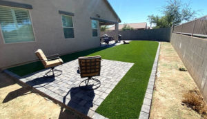 artificial grass and pavers for outdoor living spaces near Phoenix 